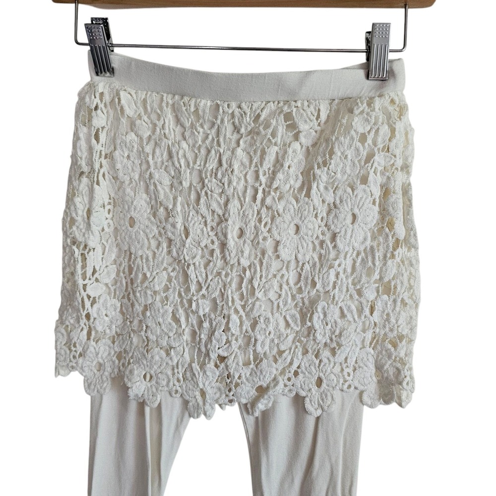 Chasing Fireflies Skirted Leggings Lace Overlay White Girls Size L 10 12 Years - Picture 3 of 6